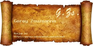 Gerey Zsuzsanna névjegykártya